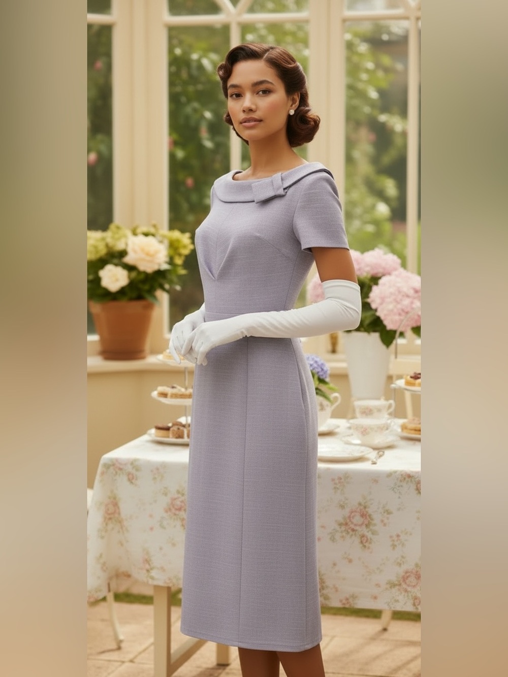 Voodoo Vixen Gabriela Dress in Lilac, Small, EUC